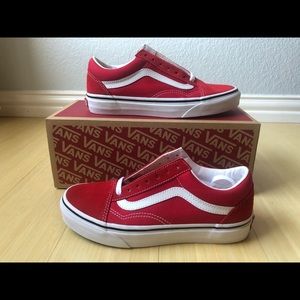 Old Skool Racing red Vans